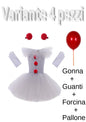 Costume per carnevale/Halloween da clown. Stile horror/spaventoso per bambini, unisex.