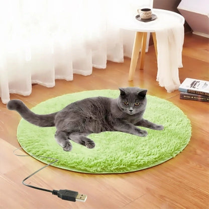 Tappetino riscaldante elettrico per animali con USB da 6 W, 5 V, 2 A. Cuccia in peluche, comoda e antigraffio per animali domestici.