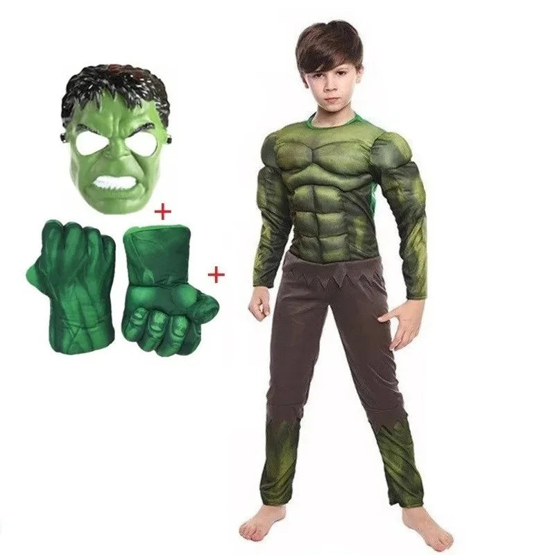 Costume da Hulk per ragazzi. Più misure disponibili, set 4 pezziper un carnevale/halloween da super eroe.