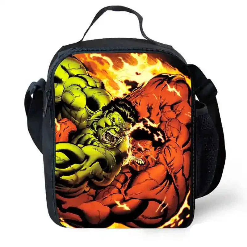 Borsa “Hulk” per bambini in nylon poliestere. Impermeabile, spaziosa, immagini a scelta. Perfetto per scuola, viaggi e tempo libero.