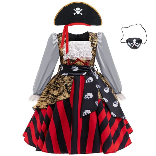 Costume per carnevale/Halloween da pirata per bambine .