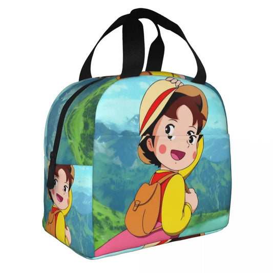 Borsa termica isolante porta vivande per bambini con immagini “Heidi”. Figure e colori a scelta.