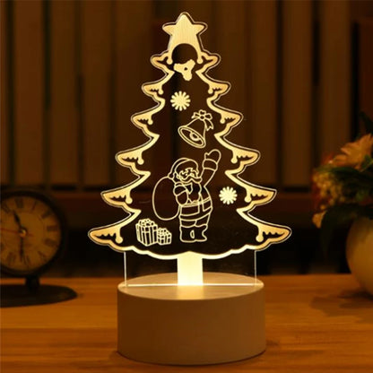 Luce notturna varie forme come cuore, albero di natale, anello, orsacchiootto etc. Fantasia 3D.