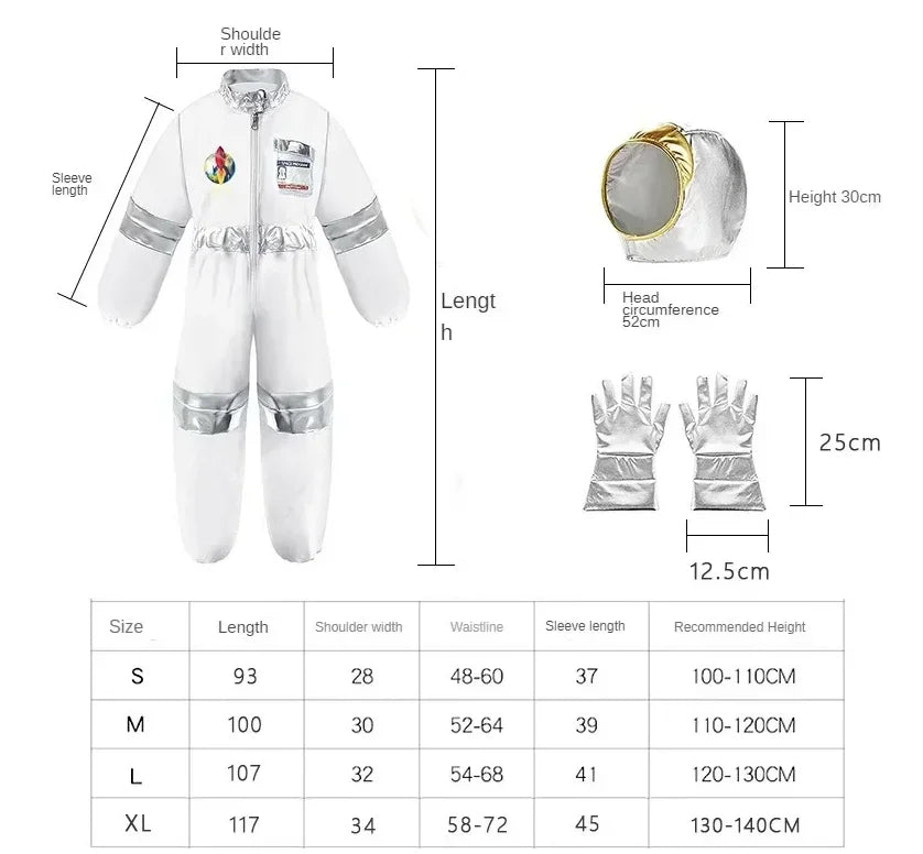 Abito carnevale da astronauta. Completo di casco, colori a scelta, ideale per carnevale, cosplay, feste.