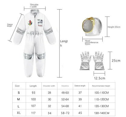 Abito carnevale da astronauta. Completo di casco, colori a scelta, ideale per carnevale, cosplay, feste.