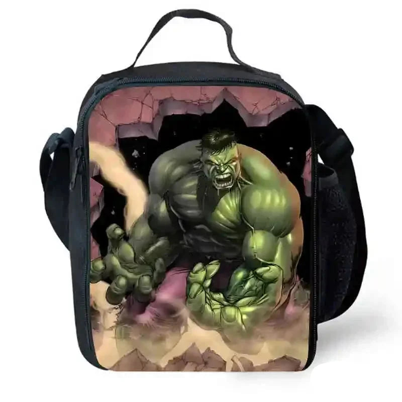 Borsa “Hulk” per bambini in nylon poliestere. Impermeabile, spaziosa, immagini a scelta. Perfetto per scuola, viaggi e tempo libero.