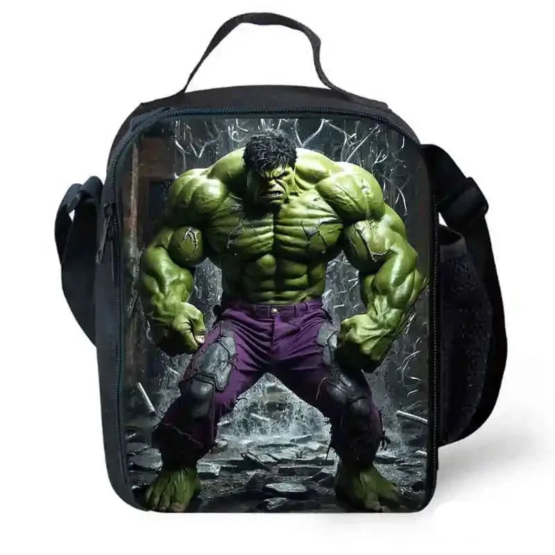 Borsa “Hulk” per bambini in nylon poliestere. Impermeabile, spaziosa, immagini a scelta. Perfetto per scuola, viaggi e tempo libero.