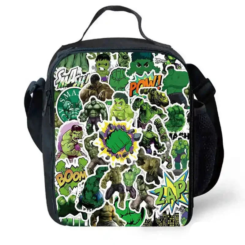 Borsa “Hulk” per bambini in nylon poliestere. Impermeabile, spaziosa, immagini a scelta. Perfetto per scuola, viaggi e tempo libero.