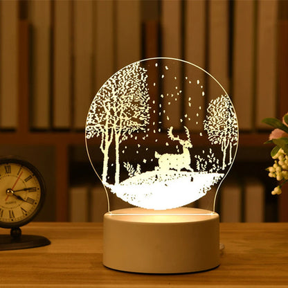 Luce notturna varie forme come cuore, albero di natale, anello, orsacchiootto etc. Fantasia 3D.