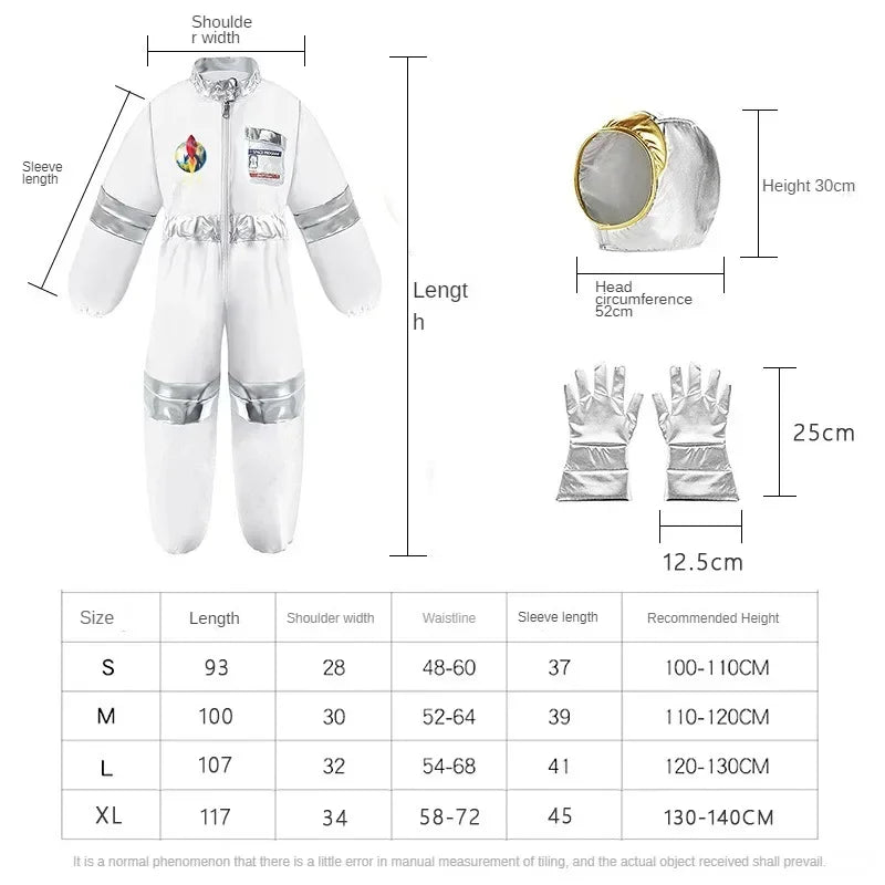 Abito carnevale da astronauta. Completo di casco, colori a scelta, ideale per carnevale, cosplay, feste.