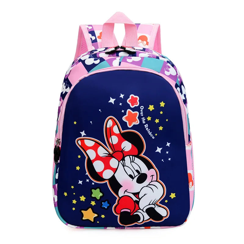 Zaino immagine “Minnie” in tela poliestere, impermeabile, spazioso, perfetto per asilo/scuola, viaggi e tempo libero.