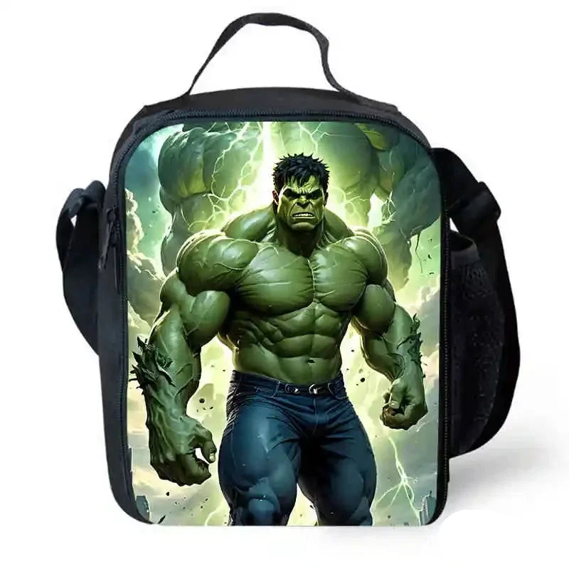 Borsa “Hulk” per bambini in nylon poliestere. Impermeabile, spaziosa, immagini a scelta. Perfetto per scuola, viaggi e tempo libero.