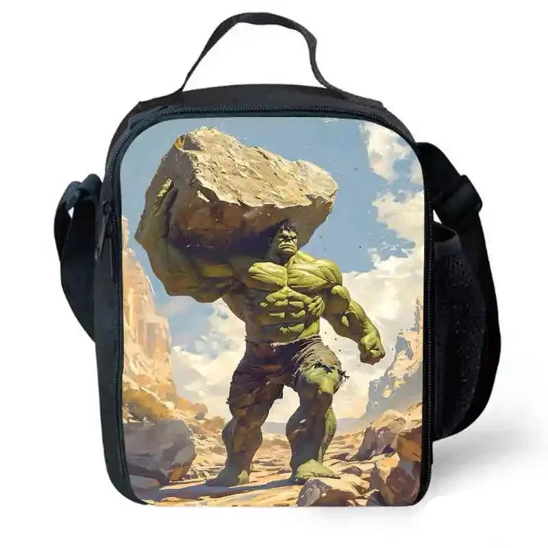 Borsa “Hulk” per bambini in nylon poliestere. Impermeabile, spaziosa, immagini a scelta. Perfetto per scuola, viaggi e tempo libero.