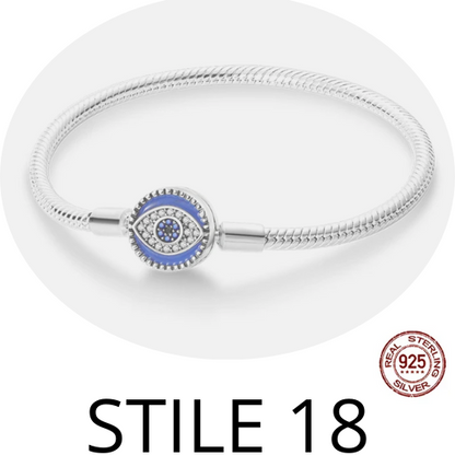 Bracciale in argento 925  per una ampia scelta. Per uomo e donna misura da 17 a 20 cm. Diversi colori e stili.