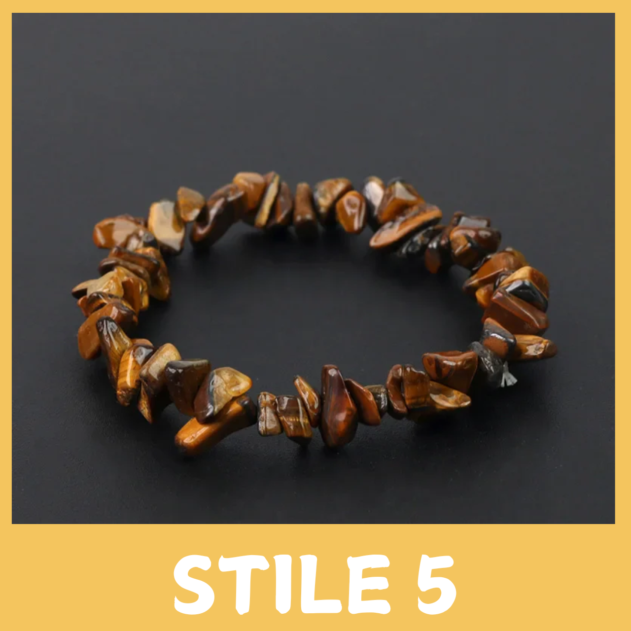 Bracciale con Perline Irregolari in Pietra Naturale: Unico e Stiloso.