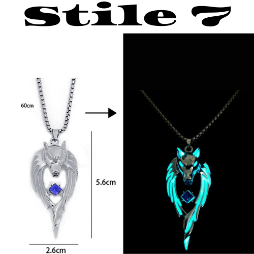 Luminous Dragon Necklace Glowing Night Fluorescence Antique Vintage Glow In The Dark for Men Women Gift Party Halloween Day Club