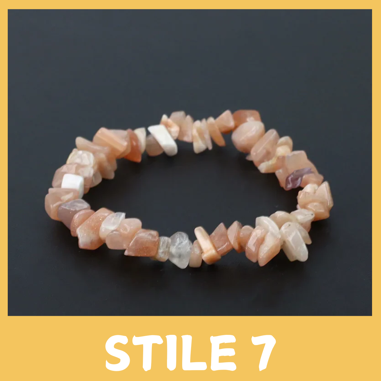 Bracciale con Perline Irregolari in Pietra Naturale: Unico e Stiloso.