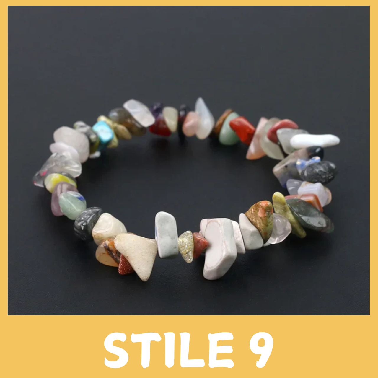 Bracciale con Perline Irregolari in Pietra Naturale: Unico e Stiloso.