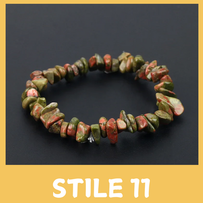 Bracciale con Perline Irregolari in Pietra Naturale: Unico e Stiloso.