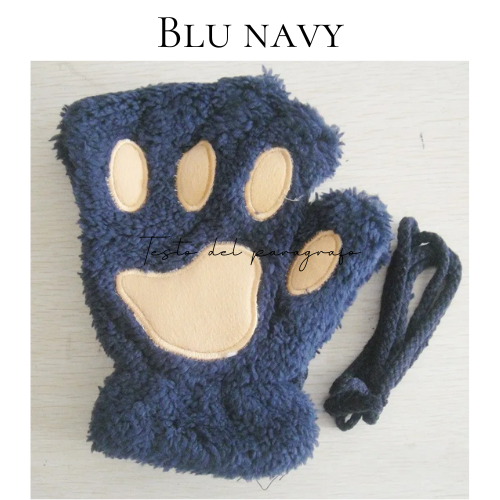 Cartoon Cute Cat Claw Paw Gloves Women Plush Mittens Warm Soft Plush Short Fingerless Fluffy Bear Cat Gloves Costume Half Finger