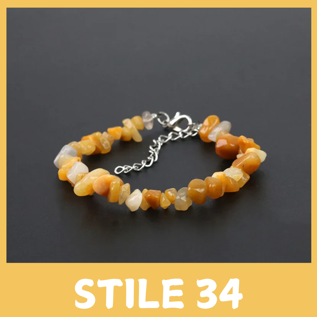 Bracciale con Perline Irregolari in Pietra Naturale: Unico e Stiloso.