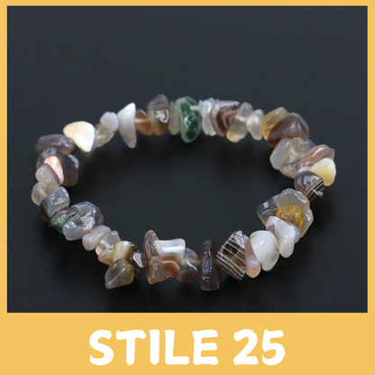 Bracciale con Perline Irregolari in Pietra Naturale: Unico e Stiloso.