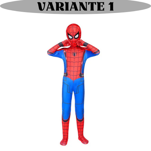 Costume per carnevale uomo ragno. L’abito di uno dei super eroi più amati dai bambini nelle sue diverse versioni e colori.