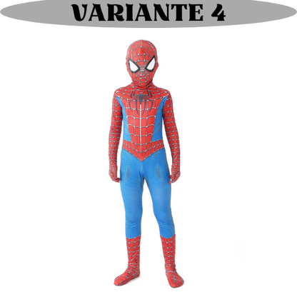 Costume per carnevale uomo ragno. L’abito di uno dei super eroi più amati dai bambini nelle sue diverse versioni e colori.