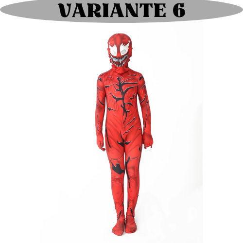 Costume per carnevale uomo ragno. L’abito di uno dei super eroi più amati dai bambini nelle sue diverse versioni e colori.