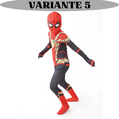 Costume per carnevale uomo ragno. L’abito di uno dei super eroi più amati dai bambini nelle sue diverse versioni e colori.