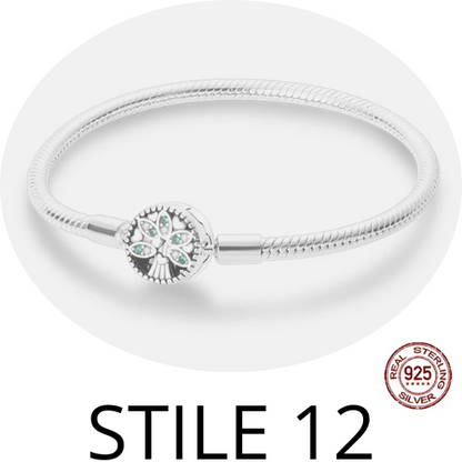 Bracciale in argento 925  per una ampia scelta. Per uomo e donna misura da 17 a 20 cm. Diversi colori e stili.